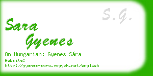 sara gyenes business card