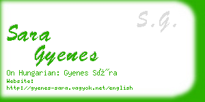 sara gyenes business card